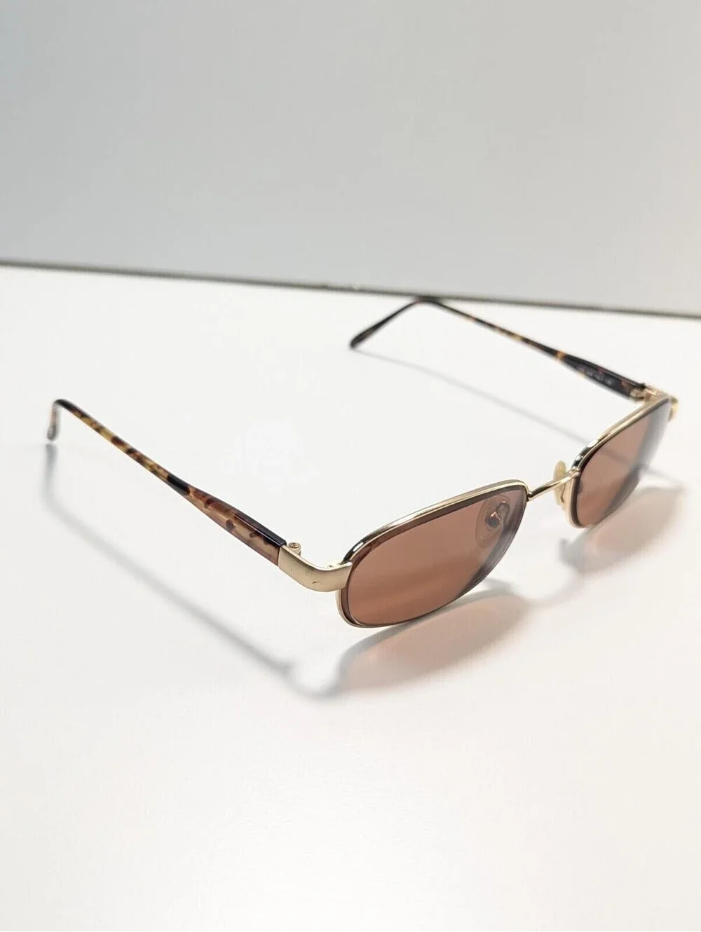 Harley-Davidson HDS 054 YG-1 135 Golden Tone Tortoise Frames ONLY Y2K